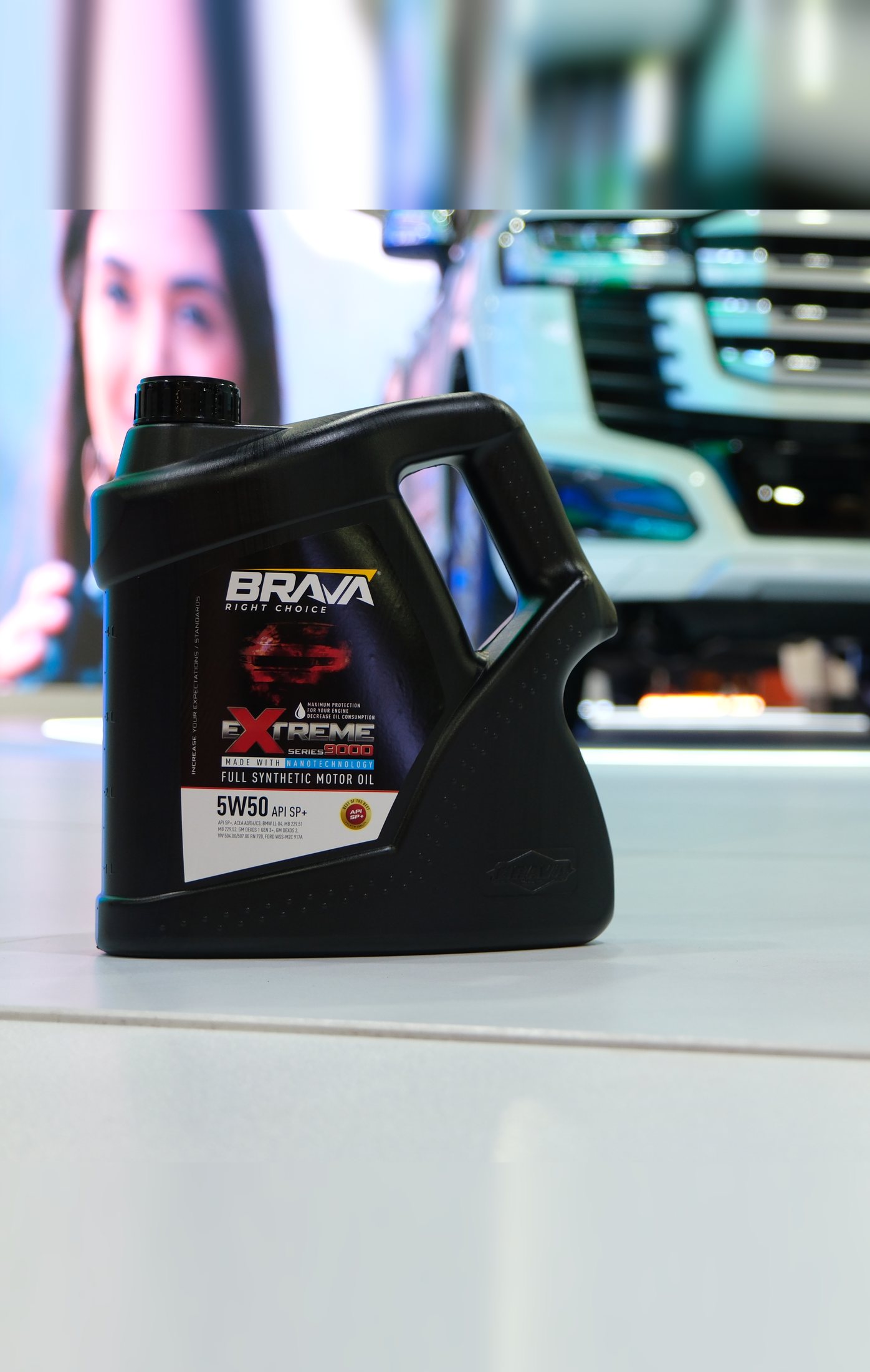 Brava Extreme 9000 in front of a Land Cruiser at the Erbil Autoshow