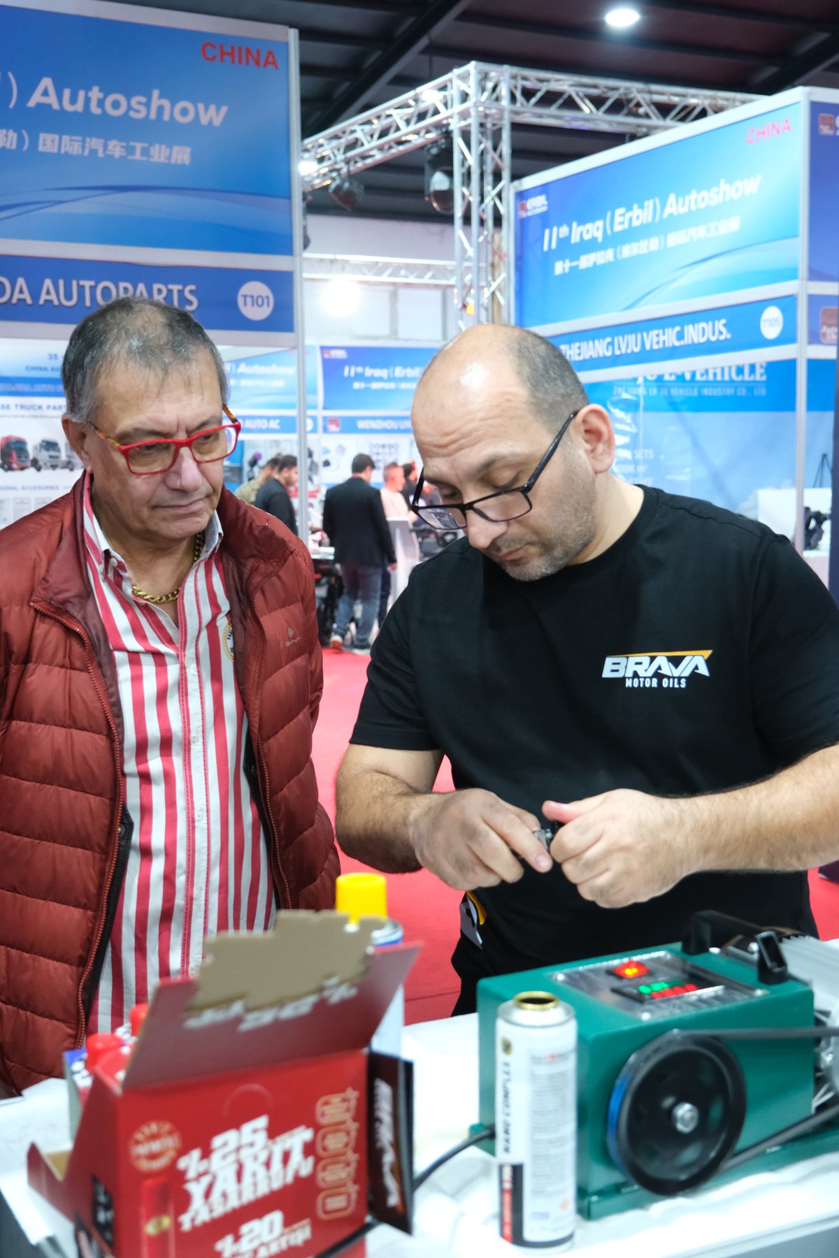 Live demonstration at the Brava stand, Erbil Autoshow