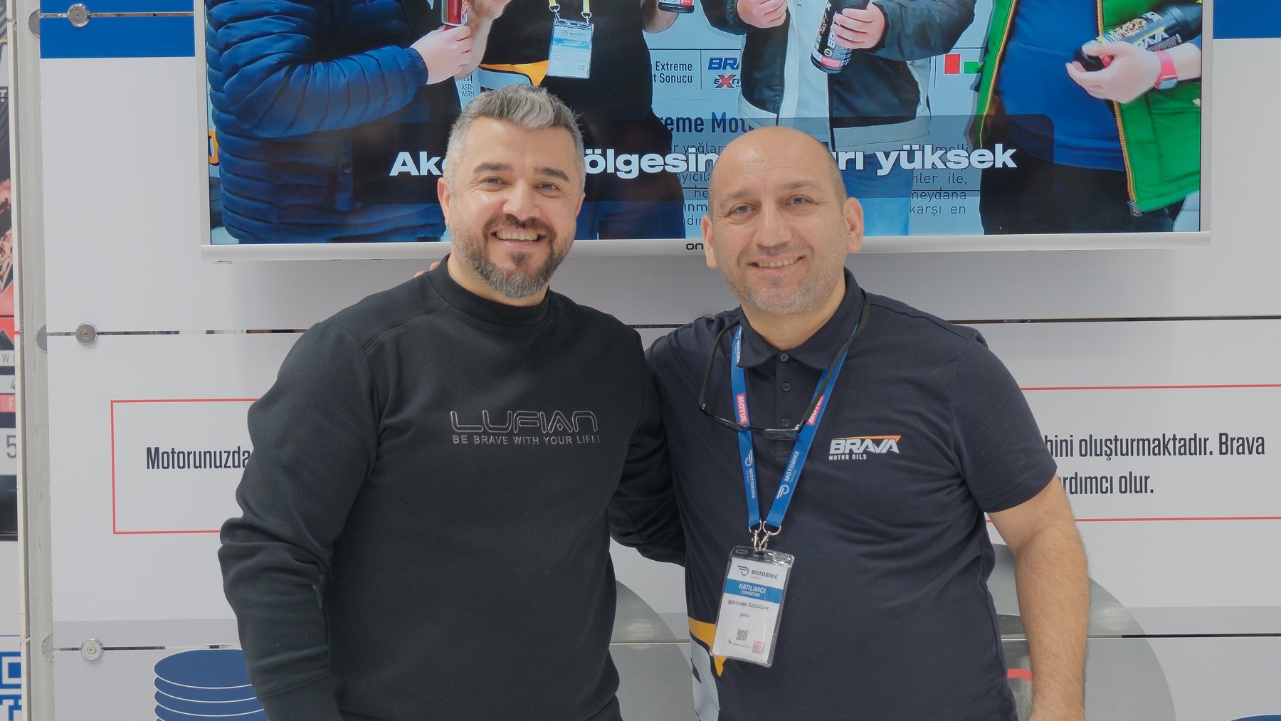 Brava team at the Motobike exhibition, İstanbul